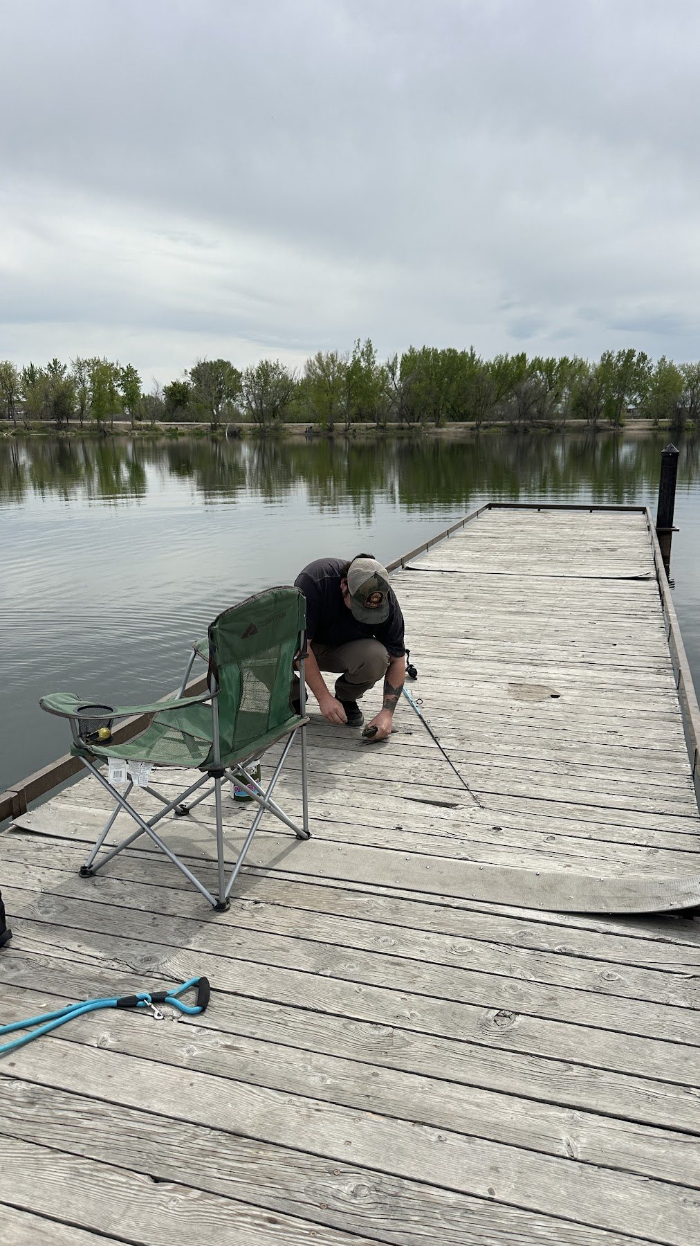 Fishing gear on a dock