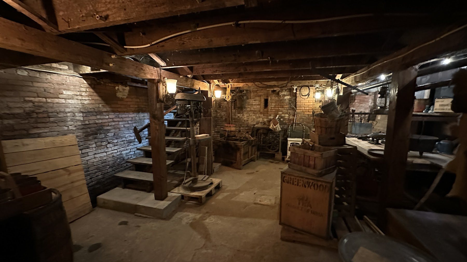 Historic room with warm lighting